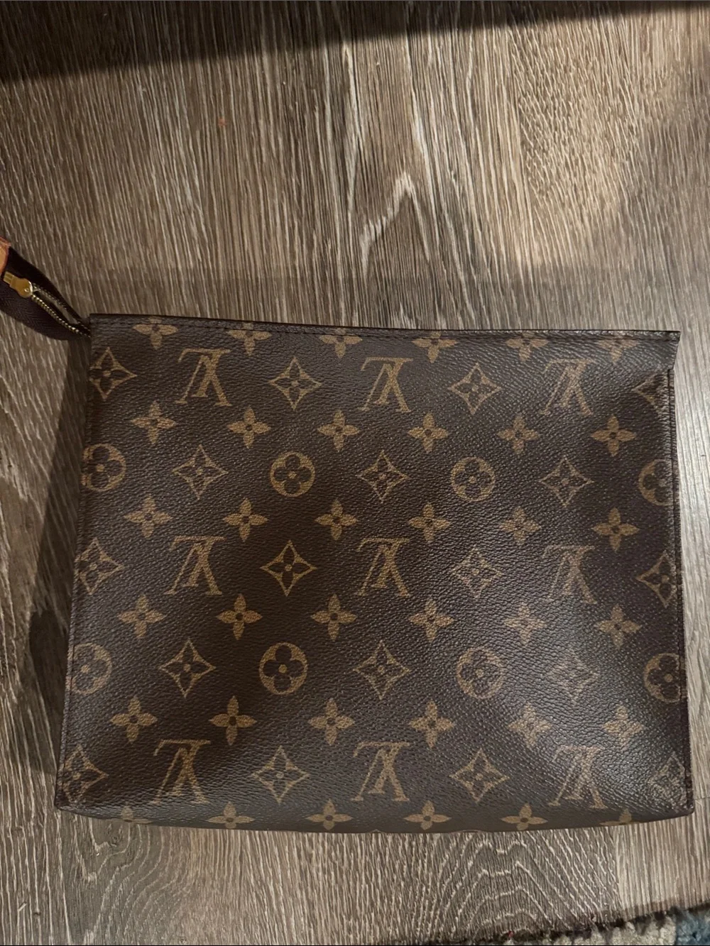 Louis Vuitton Monogram poche Toilette GM brown leather
